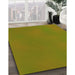 Machine Washable Transitional Olive Green Rug in a Family Room, wshpat3294yw