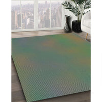 Patterned Green Novelty Rug, pat3294