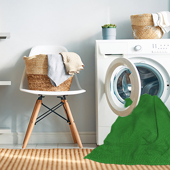Machine Washable Transitional Green Rug in a Washing Machine, wshpat3295grn