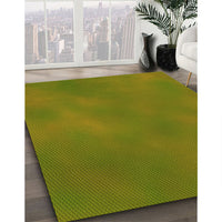 Patterned Olive Green Rug, pat3295yw