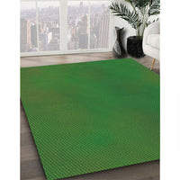 Patterned Deep Emerald Green Rug, pat3296grn