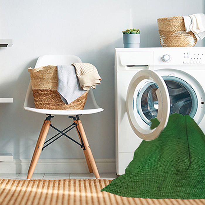 Machine Washable Transitional Deep Emerald Green Rug in a Washing Machine, wshpat3296grn
