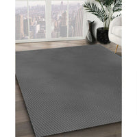 Patterned Black Rug, pat3296gry