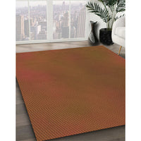 Patterned Tomato Red Rug, pat3296org