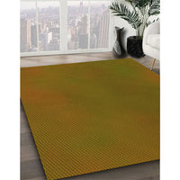 Patterned Dark Bronze Brown Rug, pat3296yw