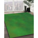 Machine Washable Transitional Green Rug in a Family Room, wshpat3297grn