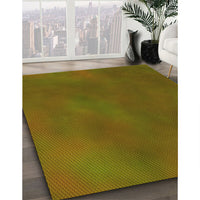 Patterned Dark Bronze Brown Rug, pat3297yw