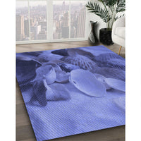 Patterned Sky Blue Rug, pat3298blu