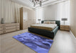 Patterned Sky Blue Rug in a Bedroom, pat3298blu