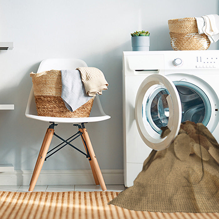 Machine Washable Transitional Dark Bronze Brown Rug in a Washing Machine, wshpat3298brn