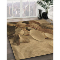 Patterned Dark Bronze Brown Rug, pat3298brn