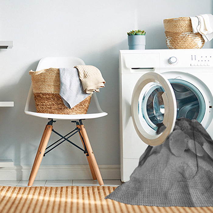 Machine Washable Transitional Gray Rug in a Washing Machine, wshpat3298gry