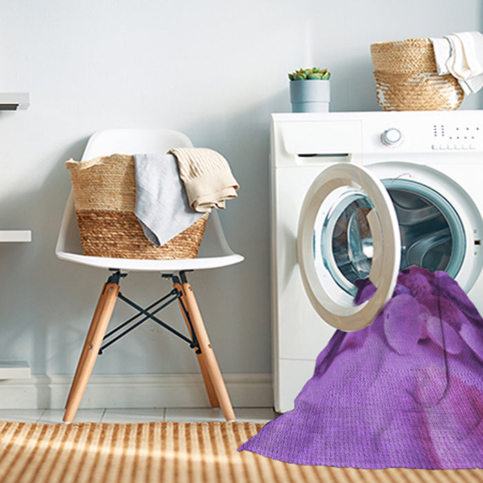 Machine Washable Transitional Purple Rug in a Washing Machine, wshpat3298pur
