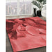 Machine Washable Transitional Red Rug in a Family Room, wshpat3298rd