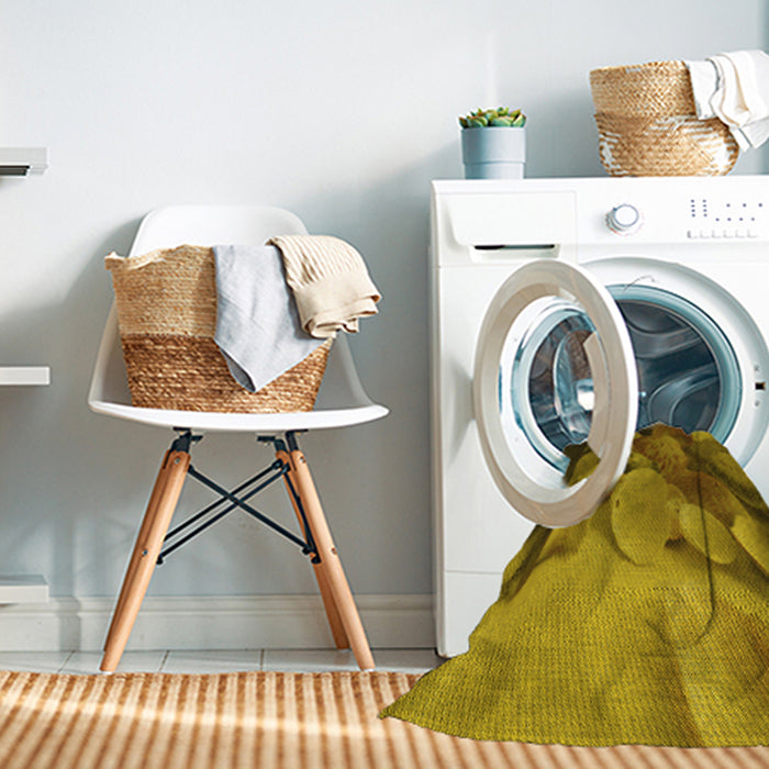 Machine Washable Transitional Dark Bronze Brown Rug in a Washing Machine, wshpat3298yw