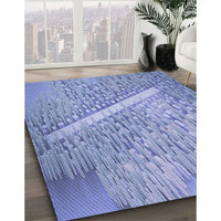 Patterned Sky Blue Rug, pat3299blu