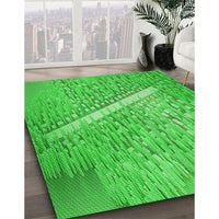 Patterned Lime Green Rug, pat3299grn