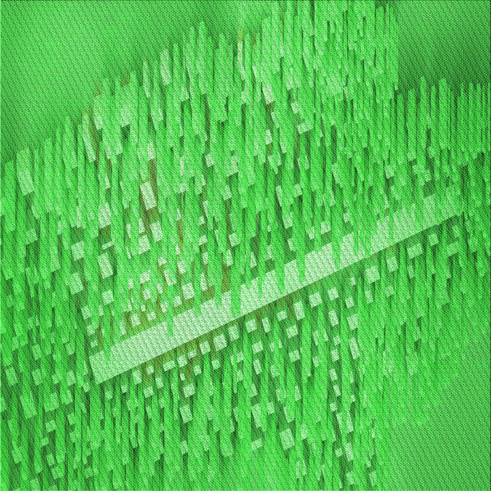 Round Patterned Lime Green Rug, pat3299grn