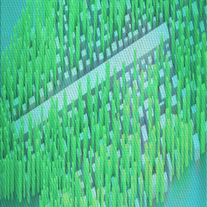 Patterned Spring Green Rug, pat3299lblu