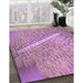 Machine Washable Transitional Orchid Purple Rug in a Family Room, wshpat3299pur