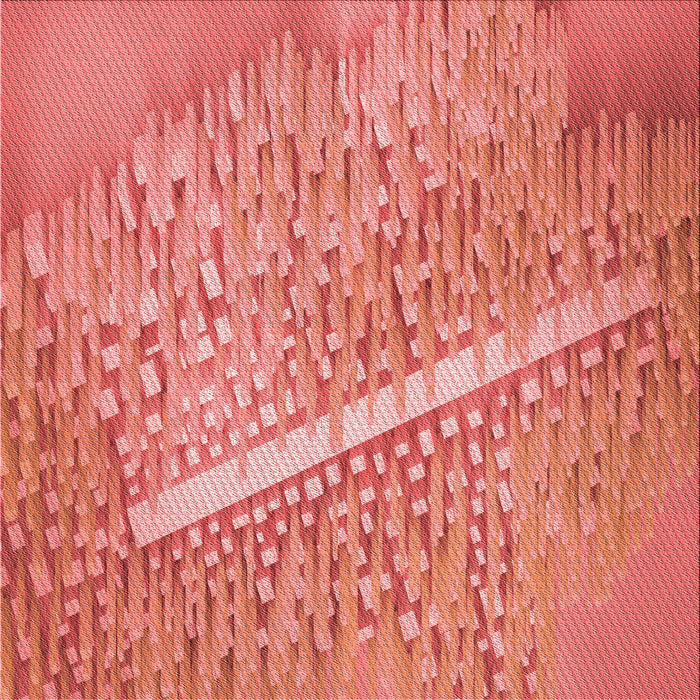 Round Machine Washable Transitional Fire Red Rug, wshpat3299rd