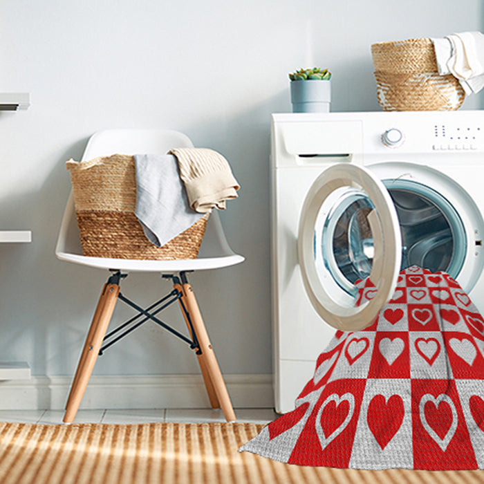 Machine Washable Transitional Red Rug in a Washing Machine, wshpat329
