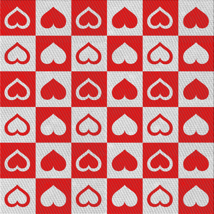 Square Patterned Red Novelty Rug, pat329