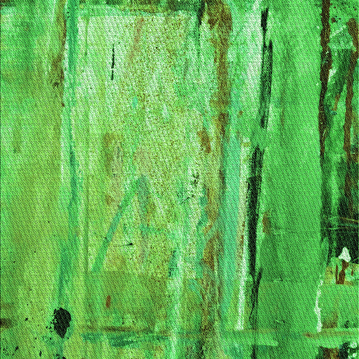 Square Patterned Neon Green Rug in a Living Room, pat33grn