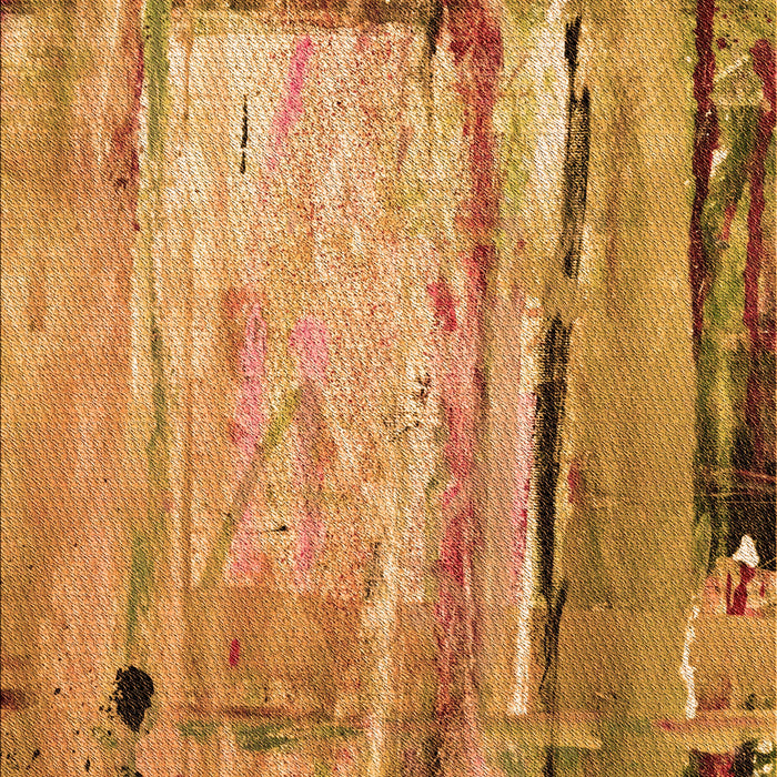 Square Patterned Orange Rug in a Living Room, pat33org