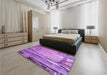 Patterned Violet Purple Rug in Family Room, pat33pur