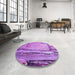 Patterned Violet Purple Rug in a Kitchen, pat33pur