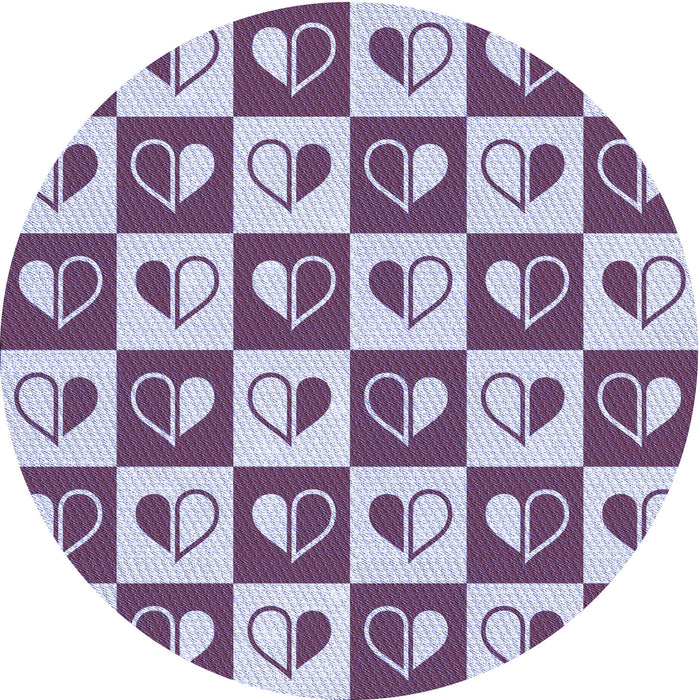 Square Patterned Purple Rug, pat330blu