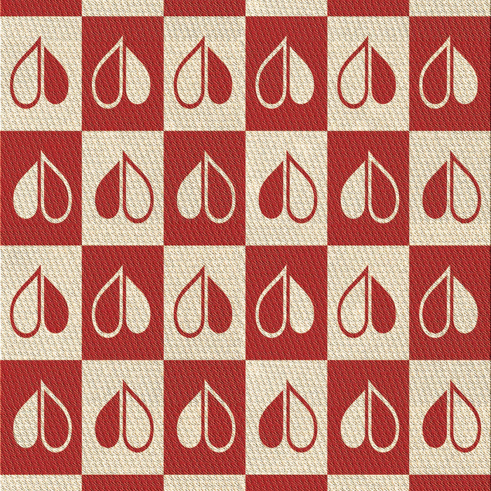 Patterned Red Rug, pat330brn