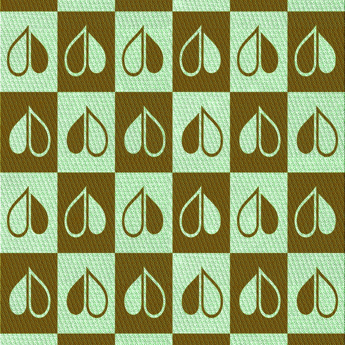 Patterned Dark Bronze Brown Rug, pat330grn