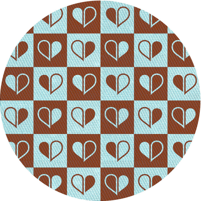 Square Patterned Blue Rug, pat330lblu