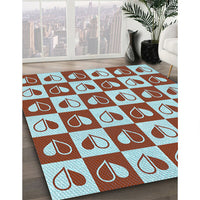 Patterned Blue Rug, pat330lblu