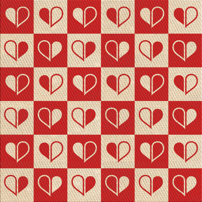 Round Patterned Red Rug, pat330org