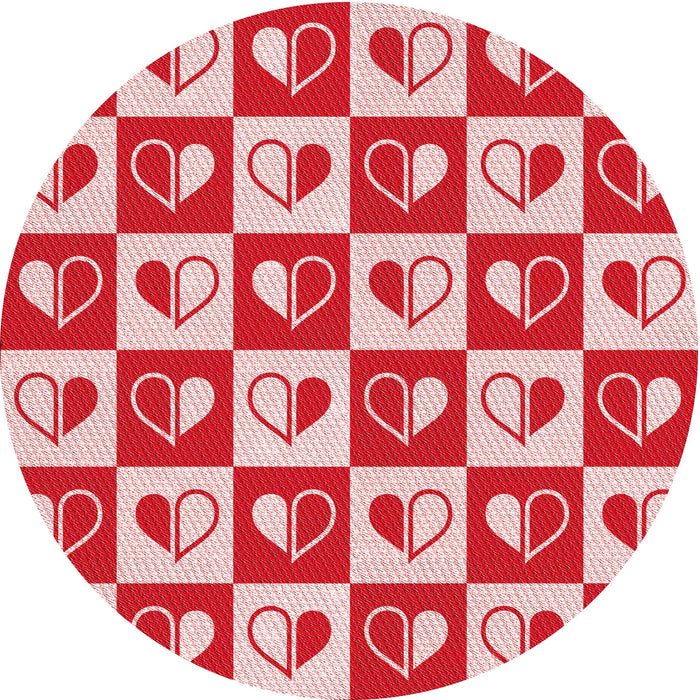 Square Patterned Baby Pink Rug, pat330rd