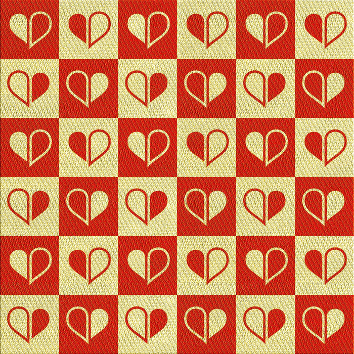 Round Patterned Red Rug, pat330yw