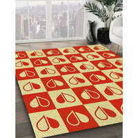 Patterned Red Rug, pat330yw