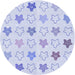 Square Patterned Lavender Blue Rug, pat3300blu