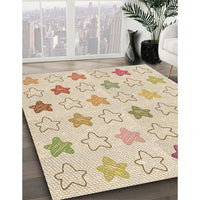 Patterned Vanilla Gold Rug, pat3300brn