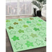 Machine Washable Transitional Mint Green Rug in a Family Room, wshpat3300grn