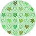 Square Patterned Mint Green Rug, pat3300grn