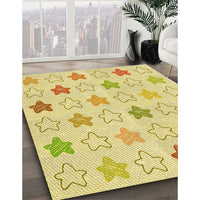 Patterned Yellow Rug, pat3300yw