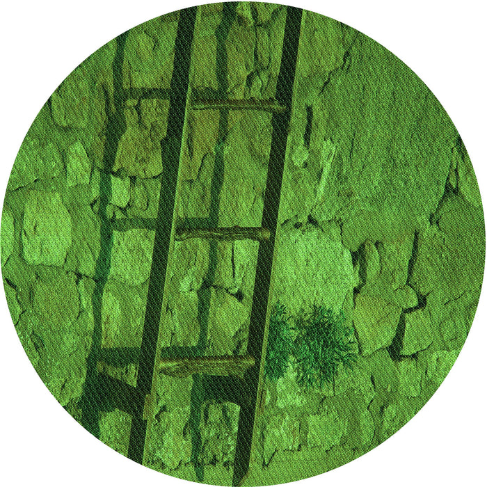 Square Patterned Deep Emerald Green Rug, pat3301grn