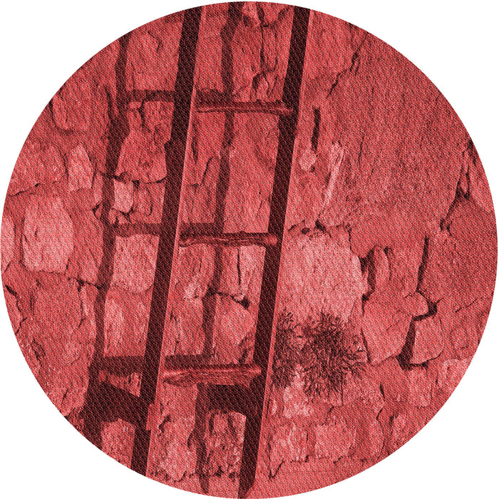 Square Patterned Red Rug, pat3301rd