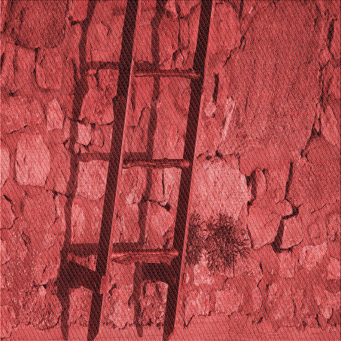 Round Patterned Red Rug, pat3301rd