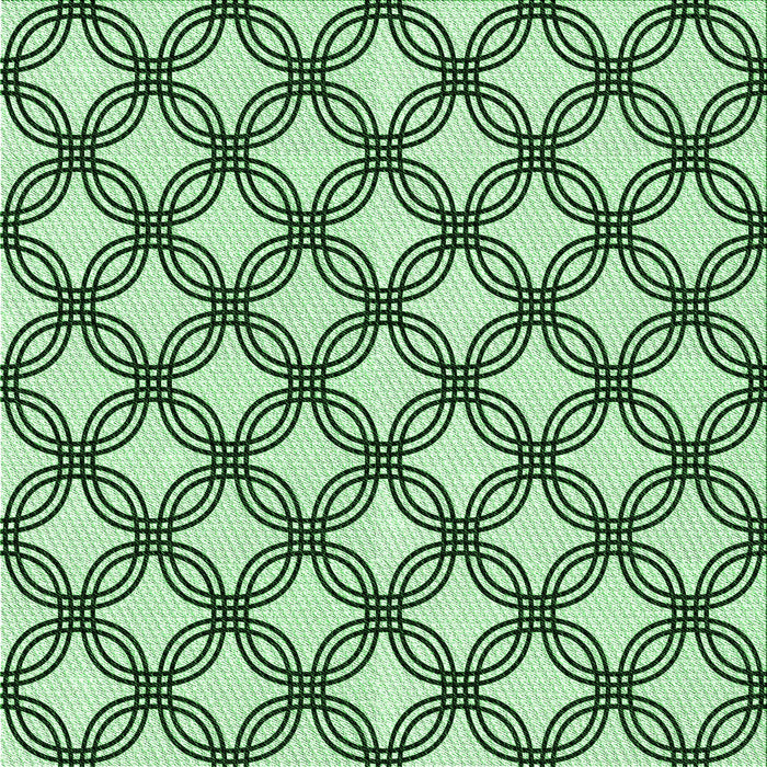 Round Patterned Mint Green Rug, pat3302grn