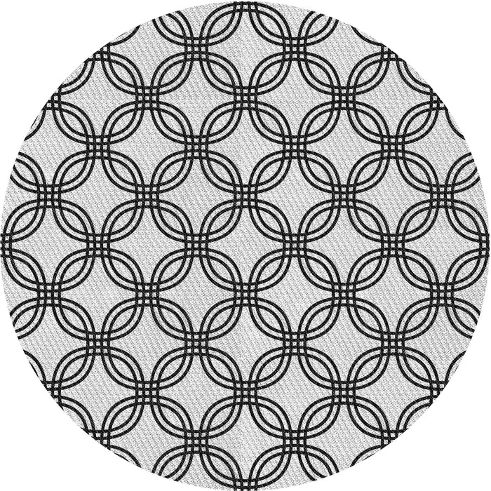 Square Patterned Platinum Gray Rug, pat3302gry